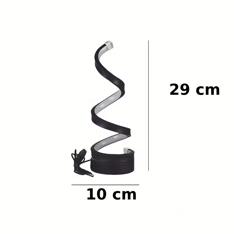 "Structure spirale en plastique haute qualité - diffusion lumineuse 360°"