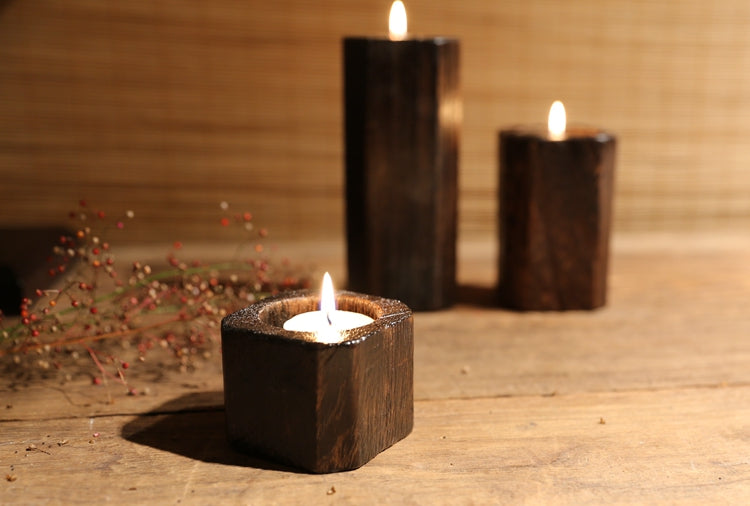 Ornements de bougie en bois massif - La touche naturelle pour votre intérieur