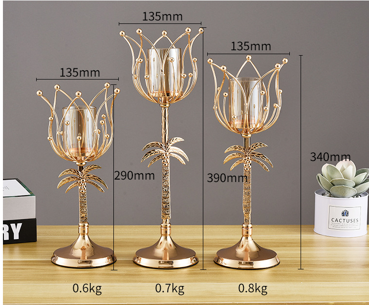 Support de bougie pour ambiance romantique à table