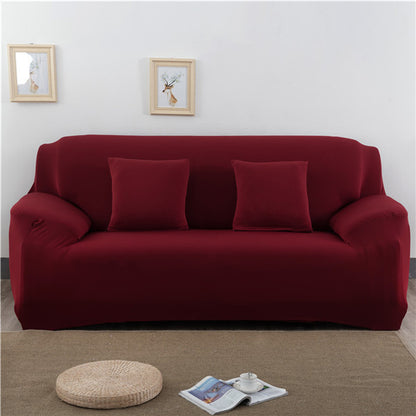 Housse extensible rouge bordeaux - élégance intemporelle pour canapés 2/3 places