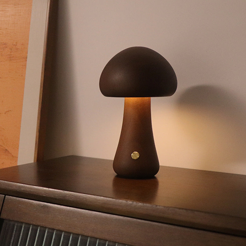 Lampe de Nuit LED Créative en Bois avec Interrupteur Tactile