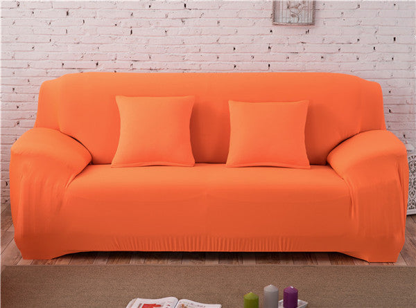 Option de couleur orange éclatant pour housse de canapé extensible