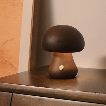 Lampe de Nuit LED Créative en Bois avec Interrupteur Tactile