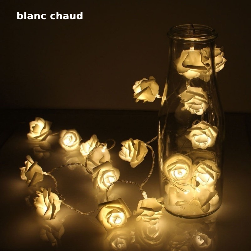 "Guirlande lumineuse LED de 3 mètres avec 20 ampoules en blanc chaud - décoration romantique pour mariage et chambre"
