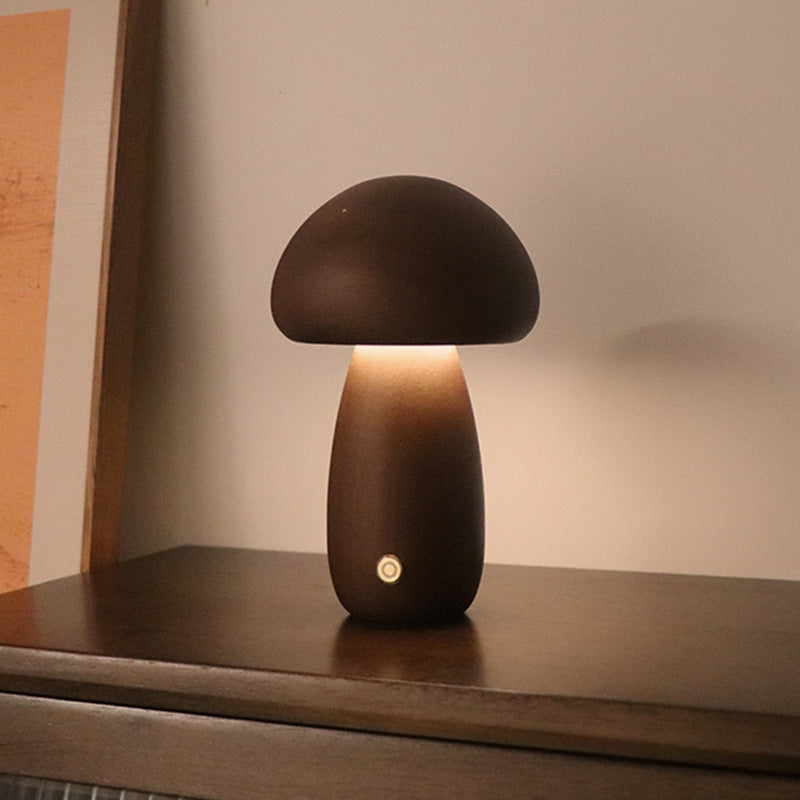 Lampe de Nuit LED Créative en Bois avec Interrupteur Tactile