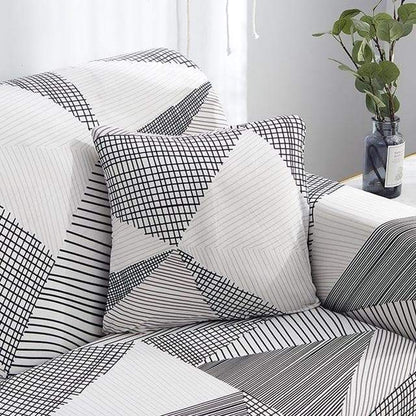 Housse de canapé dans un intérieur moderne, protégeant le mobilier des animaux et enfants